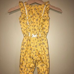 Carters yellow floral jumpsuit 3 m